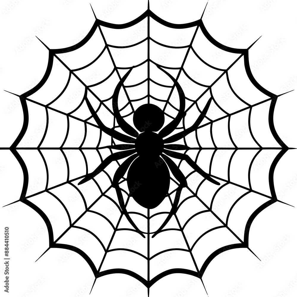 Fototapeta premium spider, web, halloween, insect, vector, illustration
