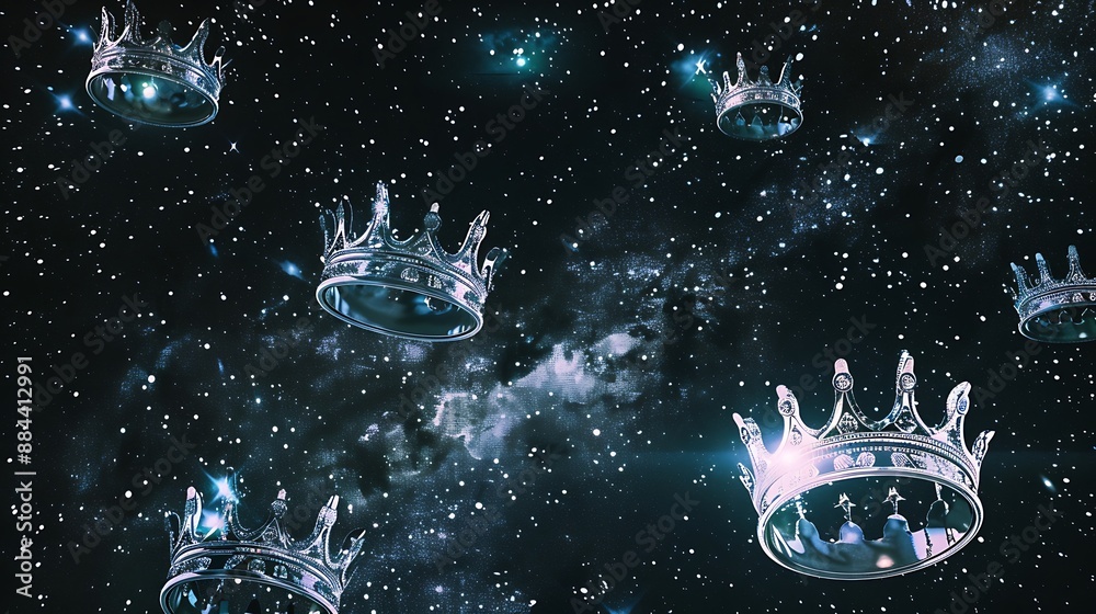 Crowns Floating in Space. Crowns Floating in Space.