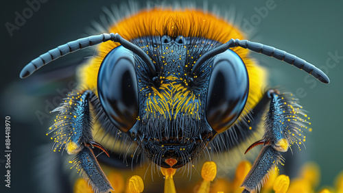 Bumblebee on the Flower. Wildlife.