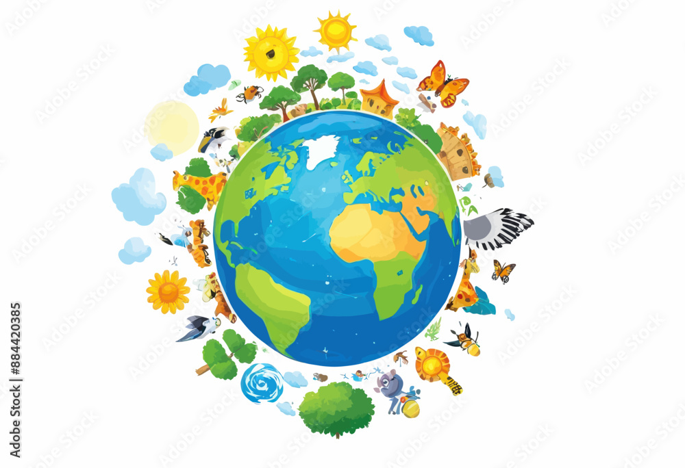 Earth's Biodiversity: A Vibrant Planetary Portrait Earth's Biodiversity: A Vibrant Planetary Portrait
