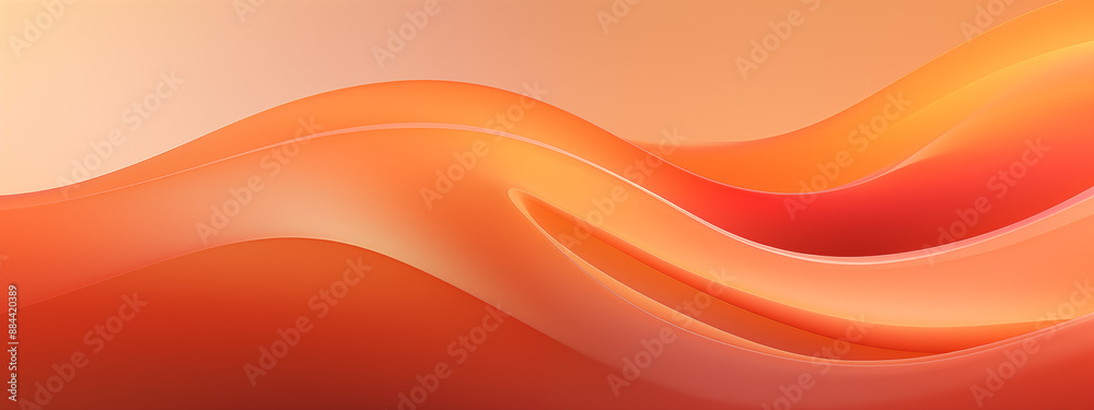 Abstract Orange Wave Background