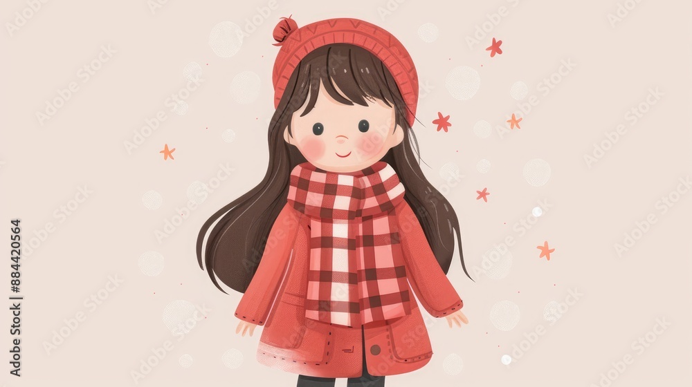 Adorable girl illustration available in EPS format for instant download Adorable girl illustration available in EPS format for instant download