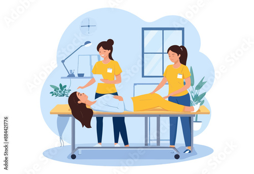 Caregivers Assisting a Patient During a Medical Procedure
