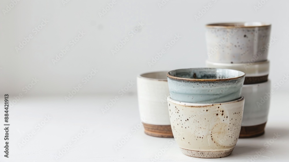 Ceramic glass on white background with space for text Ceramic glass on white background with space for text