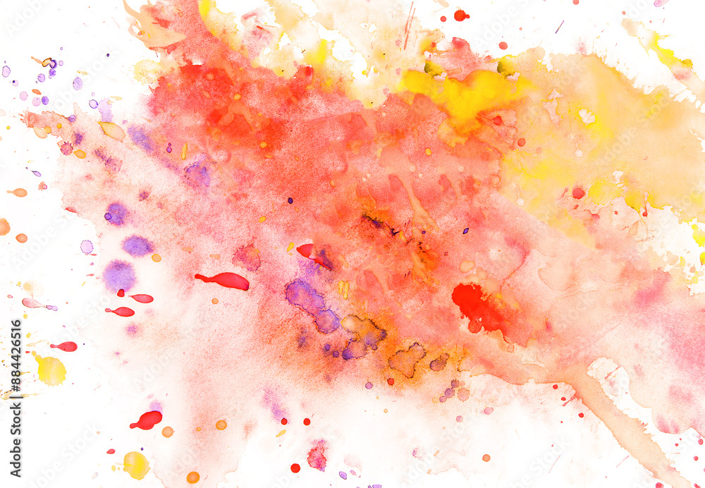 Obraz premium Abstract background of watercolor stains, strokes and splashes