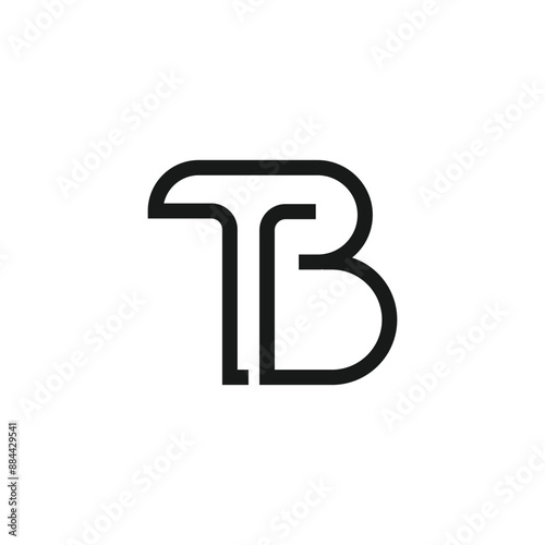 Abstract letter TB monogram logo