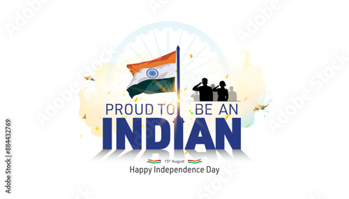 Happy Independence day of india. Indian people celebrating Independence day.