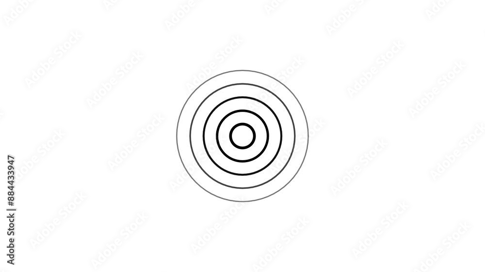 Radio waves animation on black background concept Radio waves animation on black background concept