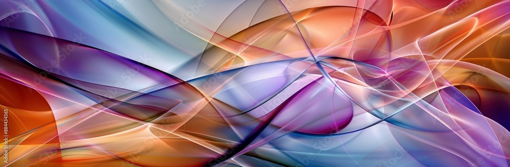 Fototapeta premium Abstract Background with Vibrant Colors and Curved Shapes.