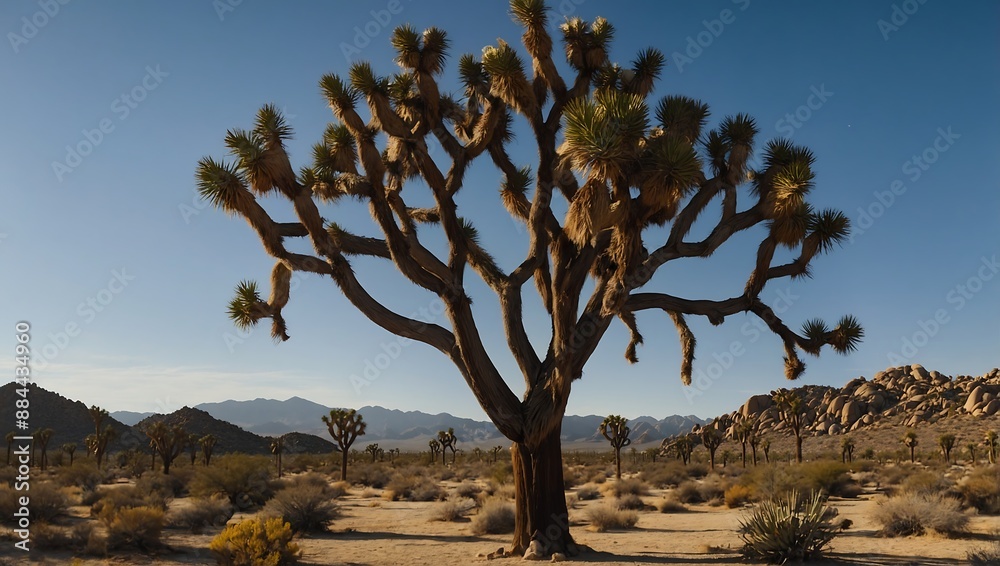 Expansive view of Joshua Tree National Park, US Expansive view of Joshua Tree National Park, US