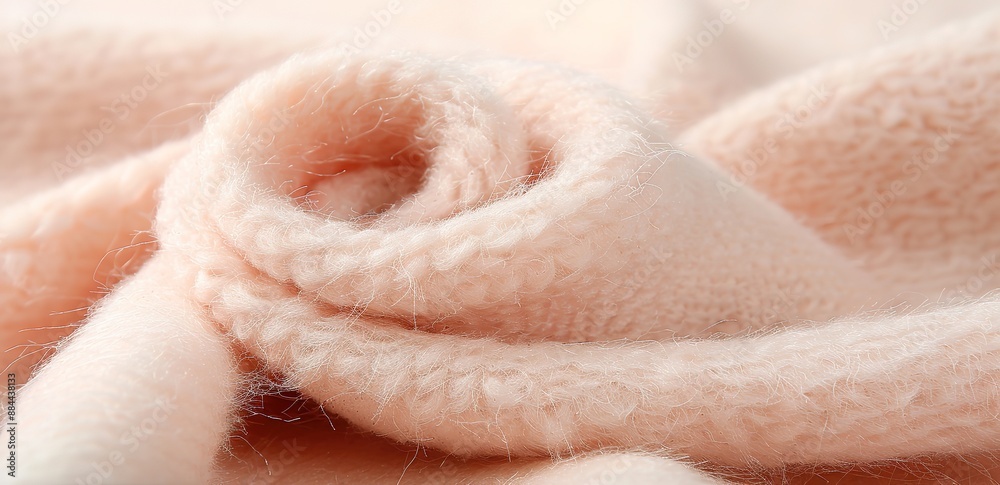 A pink knit fabric with light highlights from the back A pink knit fabric with light highlights from the back