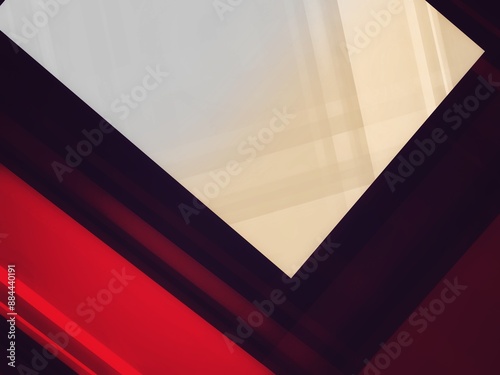 Futuristic red abstract background. Minimal Red color Gradient. Banner with geometric shapes lines stripes and triangles. Bright striped design pattern. For business and corporate. Modern background.