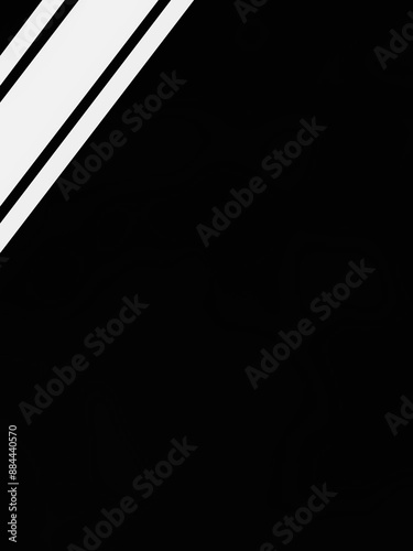 Black plain background with white color ribbon in corner