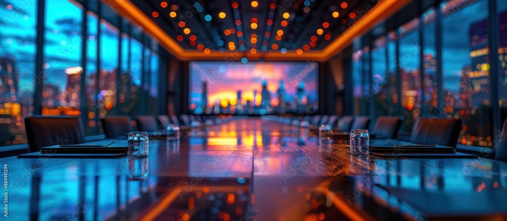 Cityscape Reflected on a Polished Table Cityscape Reflected on a Polished Table