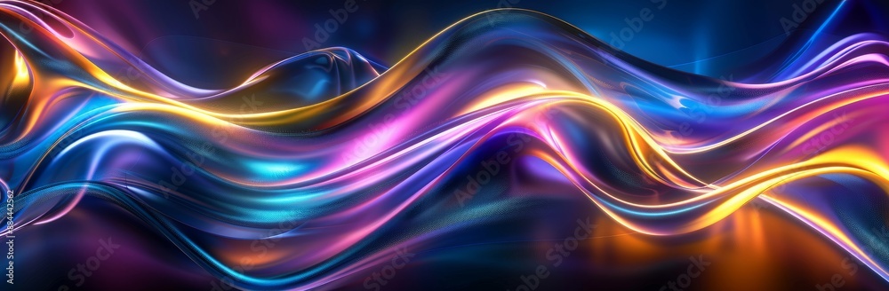 Abstract vibrant glowing waves. Abstract vibrant glowing waves.