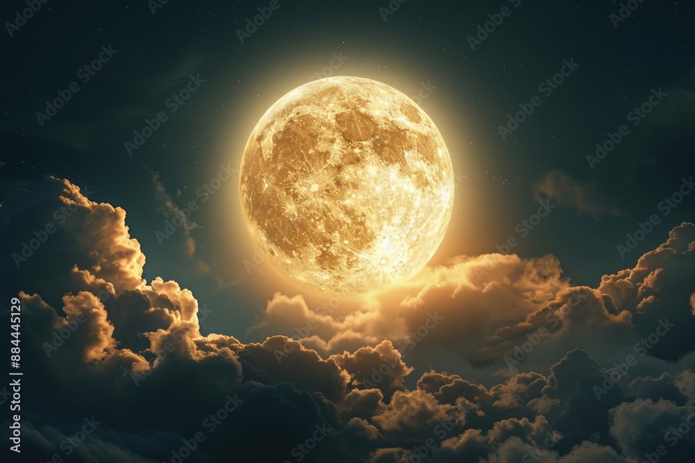Full Moon Rising Above Clouds Full Moon Rising Above Clouds