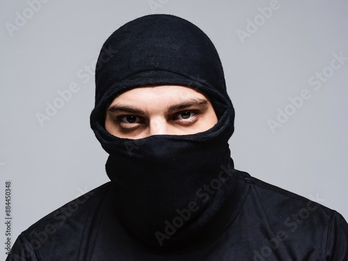 Man wearing a black balaclava