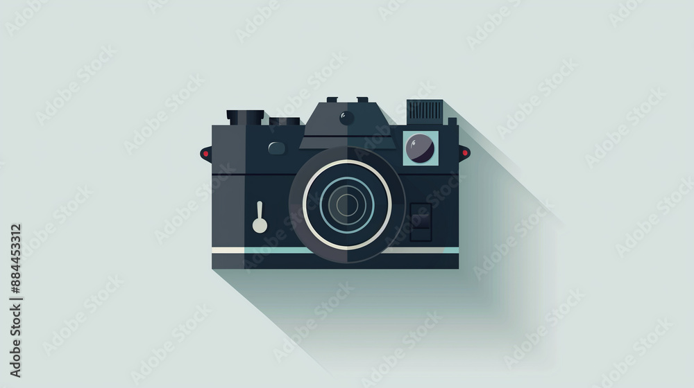 A sleek camera icon , minimalistic vector clip art icons A sleek camera icon , minimalistic vector clip art icons