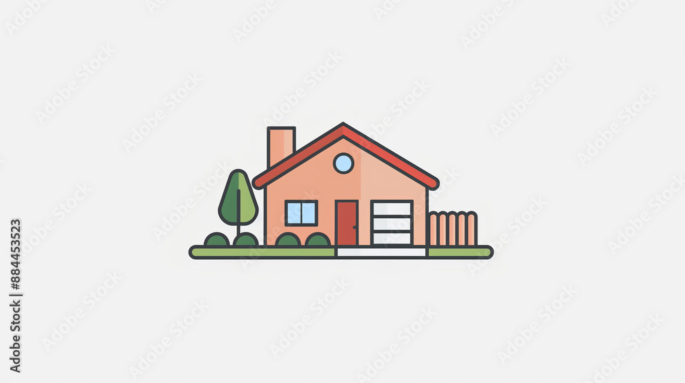 A minimalist house icon , minimalistic vector clip art icons A minimalist house icon , minimalistic vector clip art icons