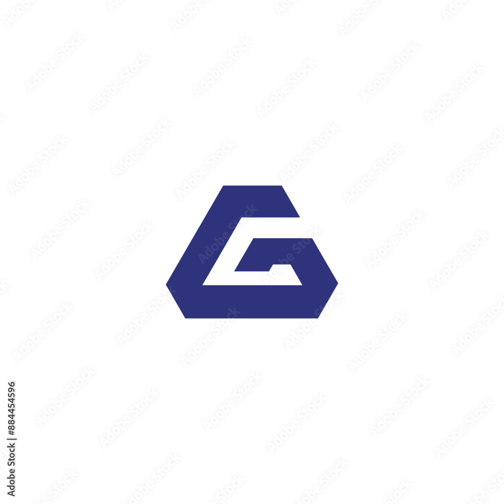 letter G simple triangle line logo concept vector sign letter G simple triangle line logo concept vector sign