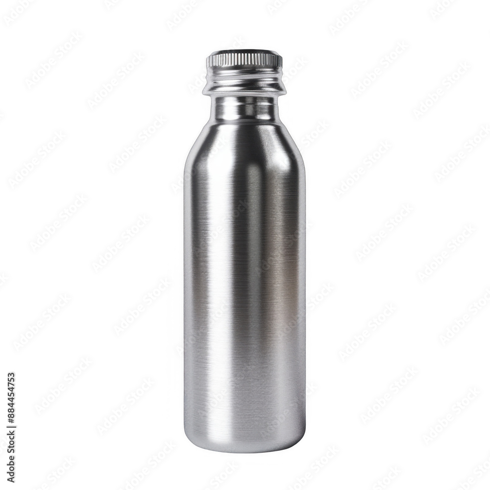 Silver Aluminum Bottle with Screw Cap Silver Aluminum Bottle with Screw Cap