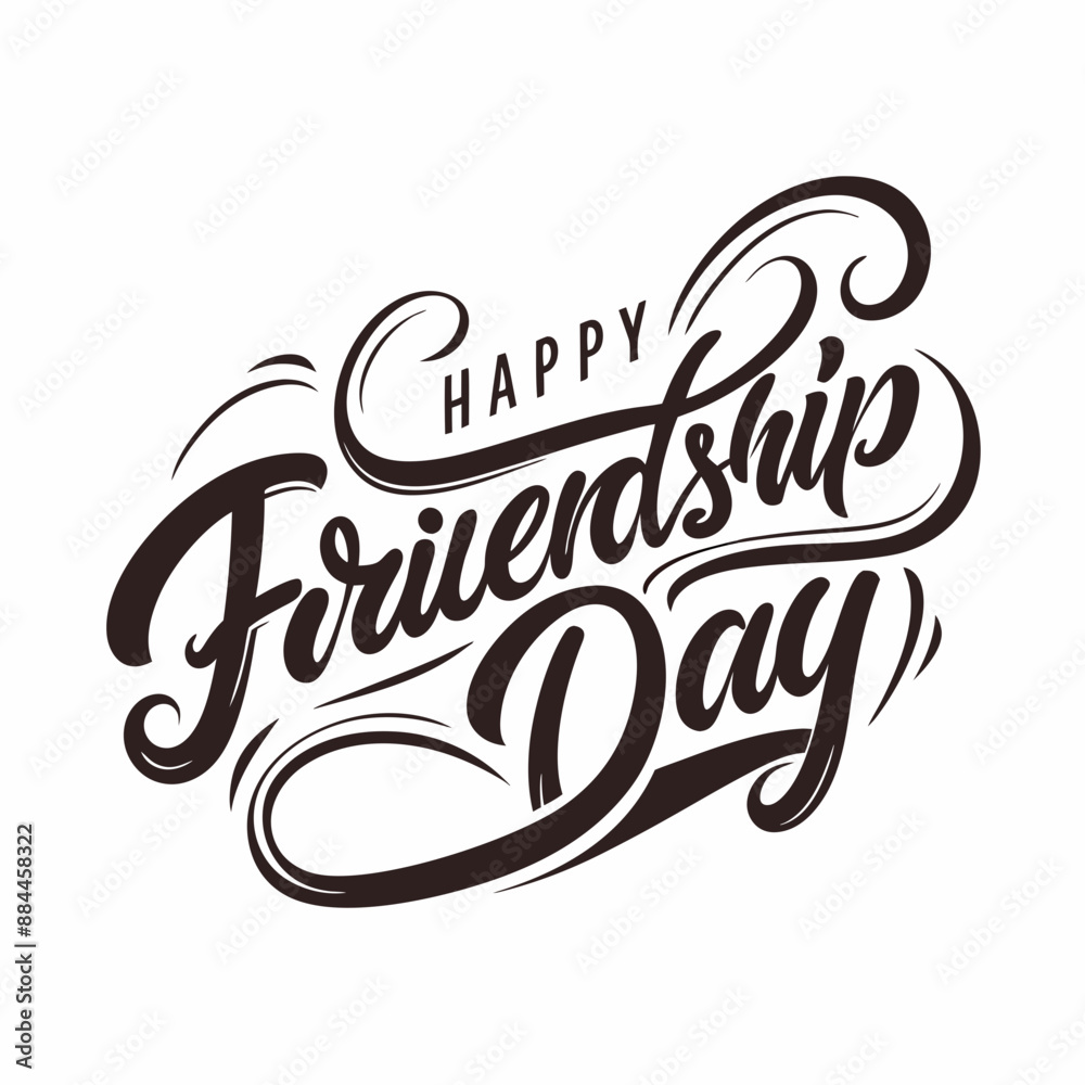 Fototapeta premium Happy friendship day vector 