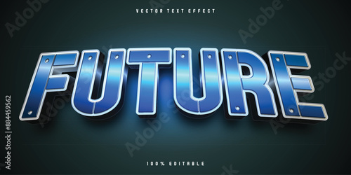 Text effects 3d future editable text style