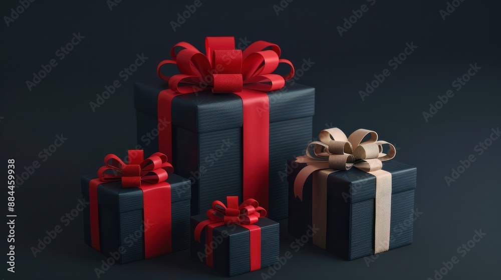 Christmas Gift boxes isolated. Christmas Gift boxes isolated.