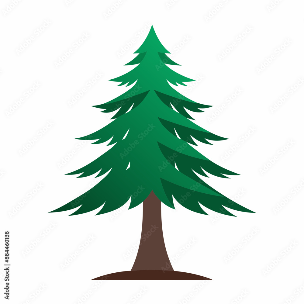 Cedar tree vector logo illustration Cedar tree vector logo illustration