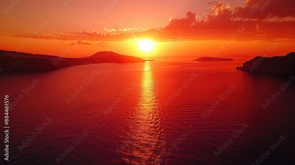 Greece's Santorini: A Fiery Sunset Spectacle