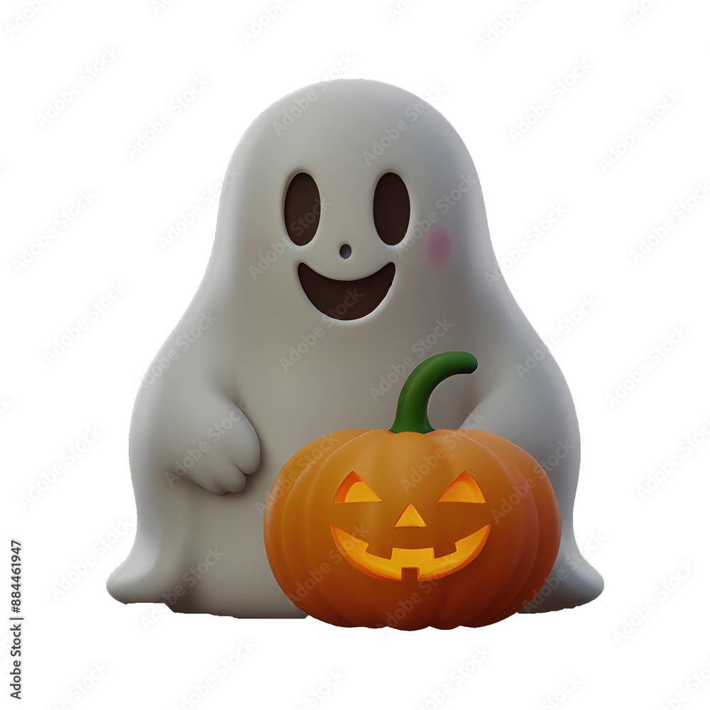 This image shows a cute ghost holding a Halloween pumpkin with a transparent background. This image shows a cute ghost holding a Halloween pumpkin with a transparent background.