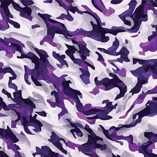 seamless pattern with camouflage  and Purple camo pattern army