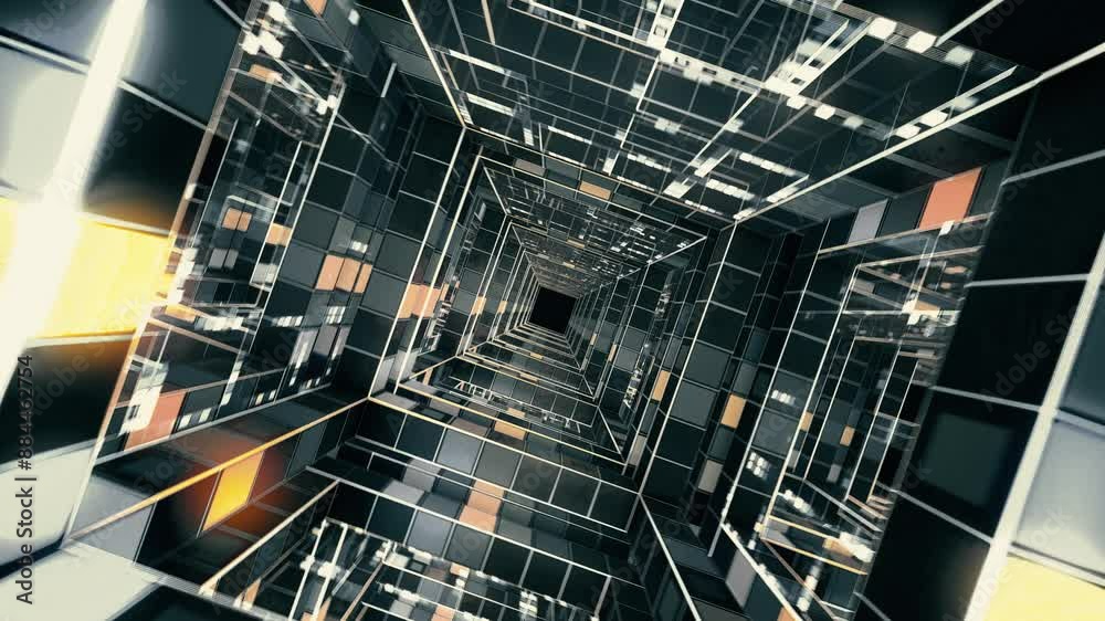 Cubes With Night Colors VJ Loop Background