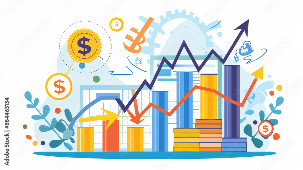 financial development in business showcasing increasing chart financial development in business showcasing increasing chart