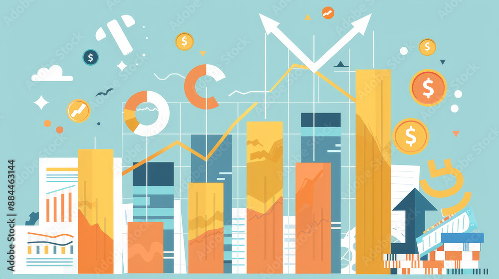 financial development in business showcasing increasing chart financial development in business showcasing increasing chart