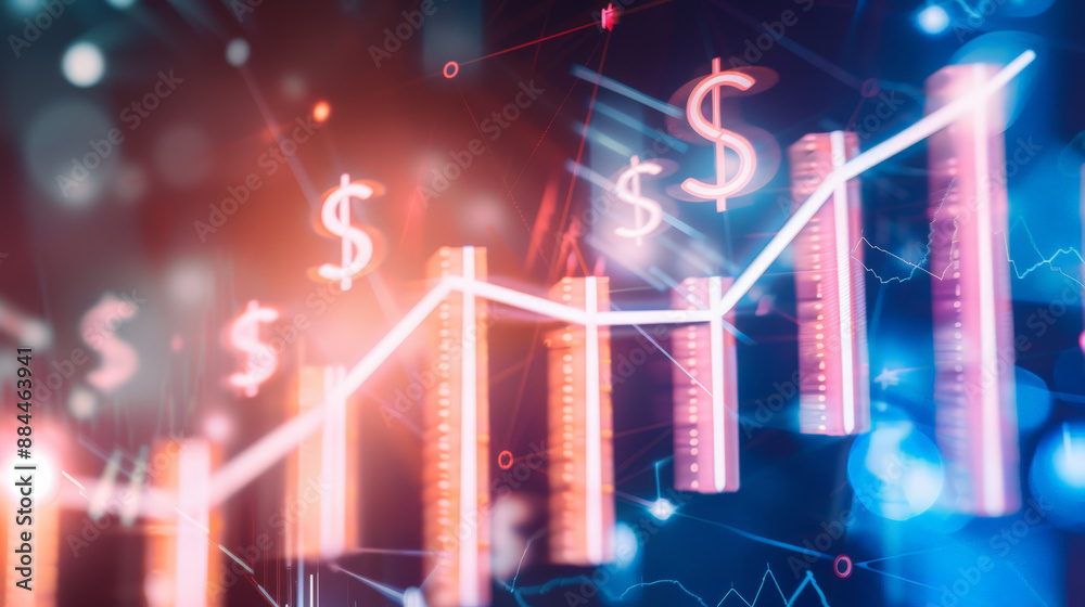 financial development in business showcasing increasing chart