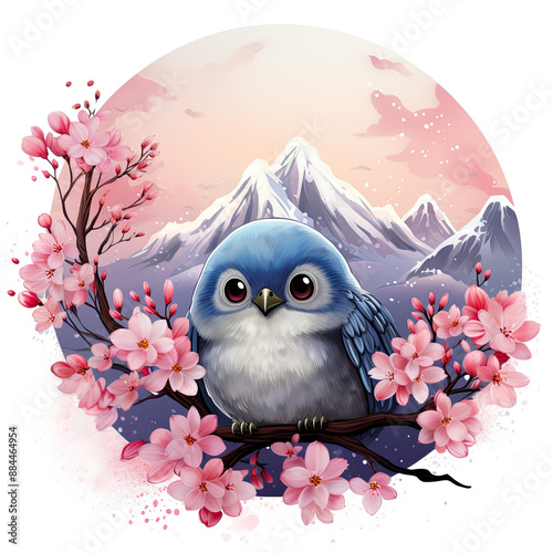 Watercolor Landscape, clipart Illustration, Generative Ai
