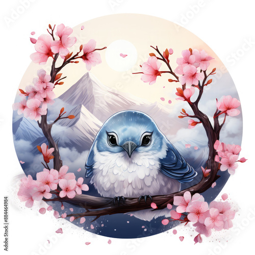 Watercolor Landscape, clipart Illustration, Generative Ai