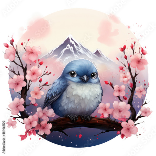 Watercolor Landscape, clipart Illustration, Generative Ai