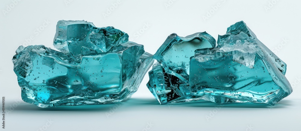 Obraz premium Crystalline Aqua: A Study in Transparency and Form