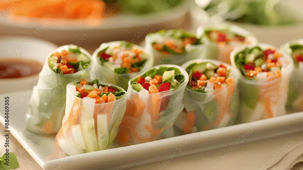 Simplicity meets sophistication in these grilled veggie spring rolls featuring just a few key ingredients bursting with flavor.