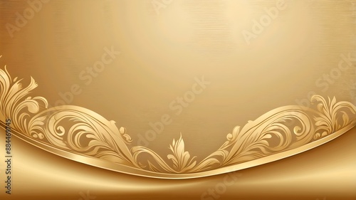 Gold luxury fabric background with copy space