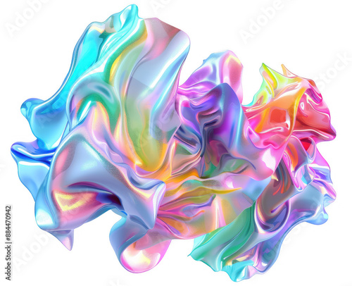 Iridescent Abstract 3D Rendering