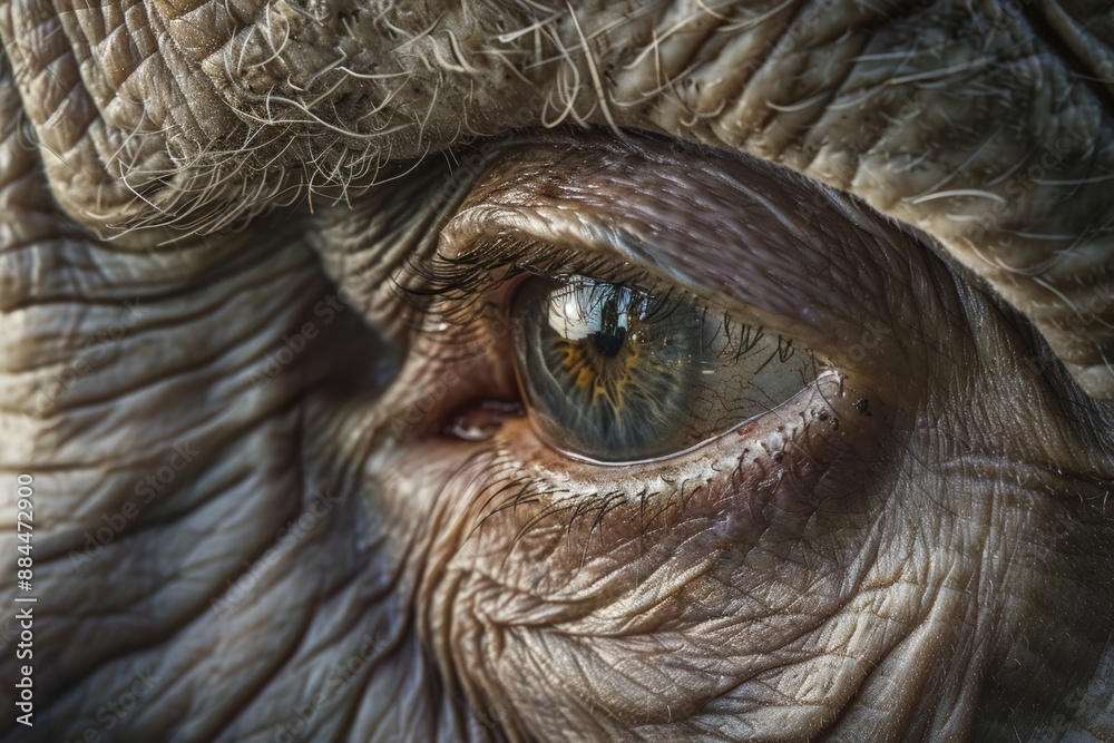 Obraz premium wrinkles, capturing the subtle variations in color and texture that come with the passage of years