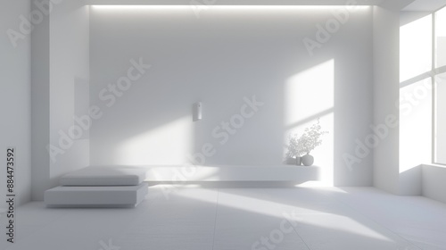 Minimalist streaming room, soft lighting © ting