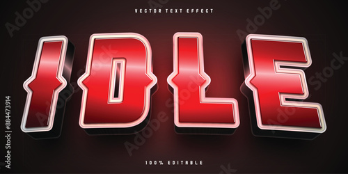 Text effects 3d idle editable text style