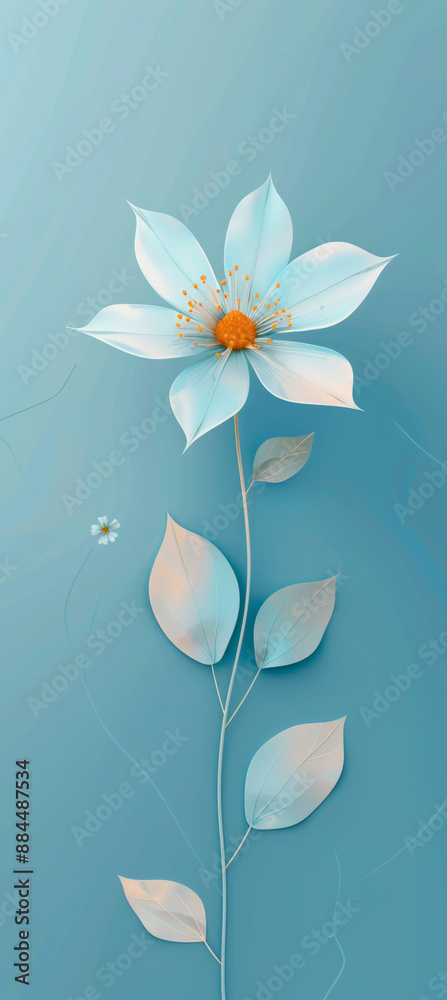 Obraz premium Blue flower mobile wallpaper