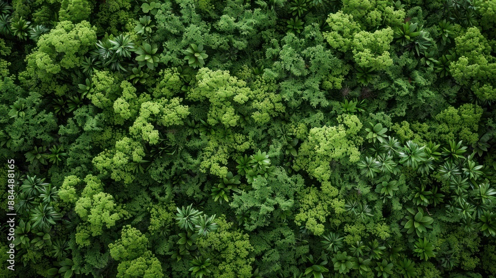 Top view green moss forest nature texture background. AI generated image Top view green moss forest nature texture background. AI generated image