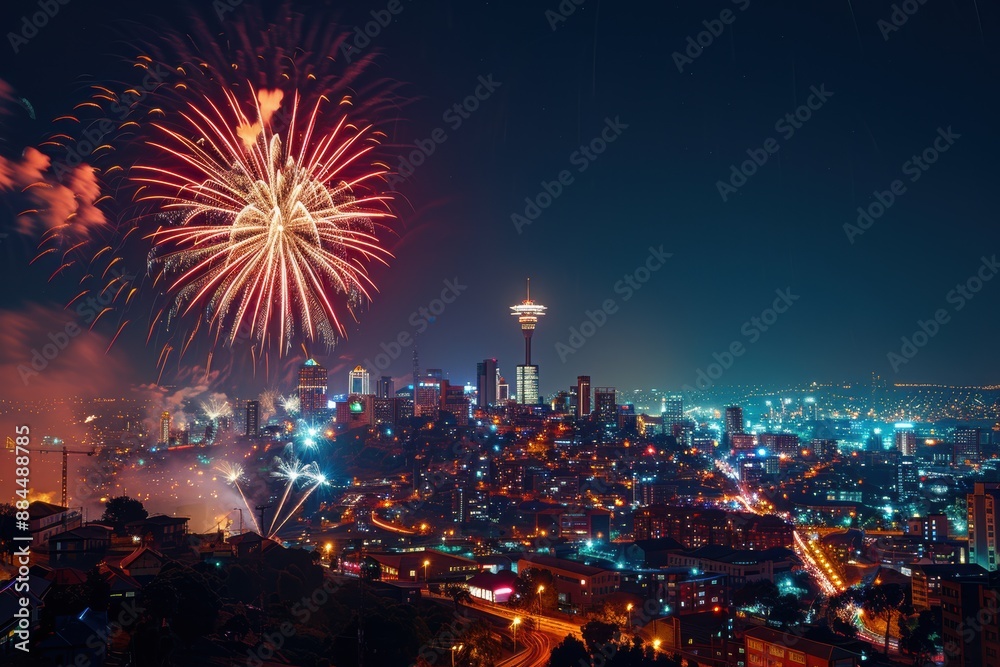 Johannesburg's Night Sky Explodes in a Symphony of Fireworks Johannesburg's Night Sky Explodes in a Symphony of Fireworks