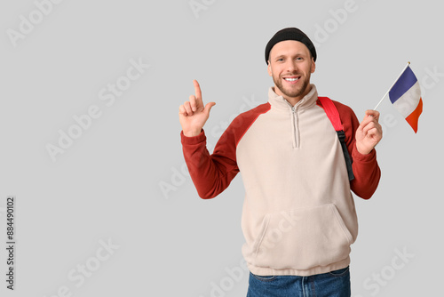 Male student with flag of F...